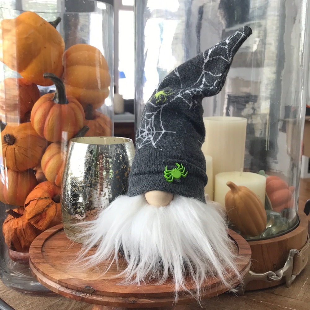 Handmade Spider Halloween Gnome